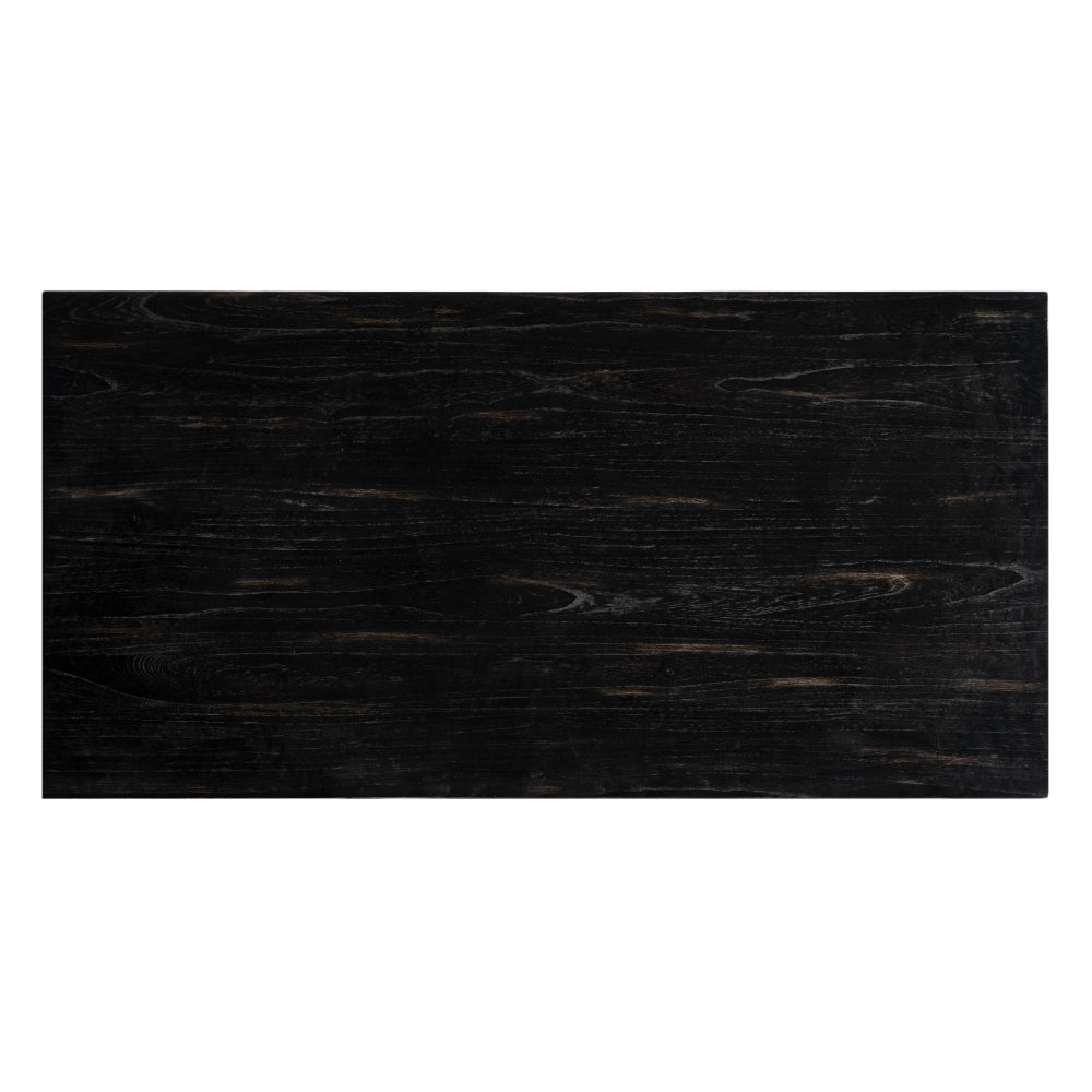 Mesa Comedor Negro Madera / Metal Salón 200 X 100 X 78 Cm - IXIA