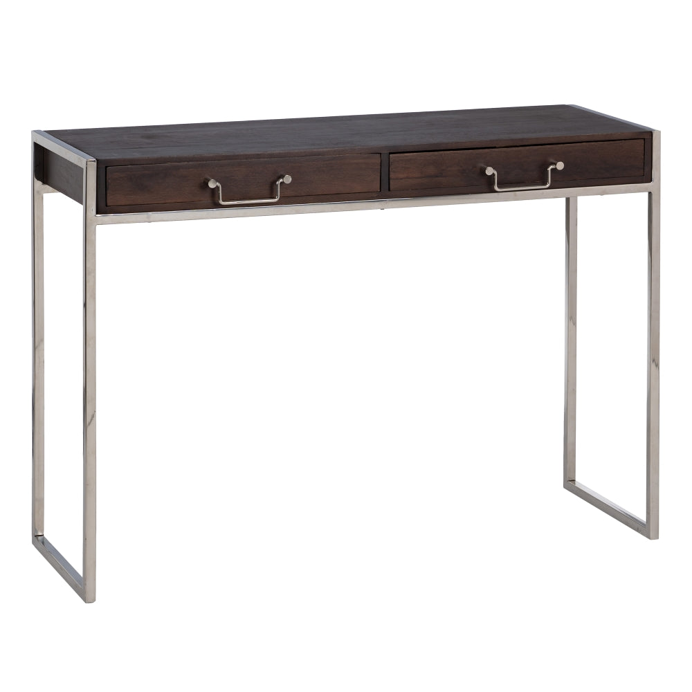 S/3 Consola Marrón-plata Madera / Metal 114 X 40,60 X 81,30 - IXIA