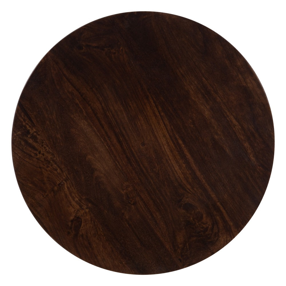 Mesa Auxiliar Marrón Madera De Mango 40 X 40 X 90 Cm - IXIA