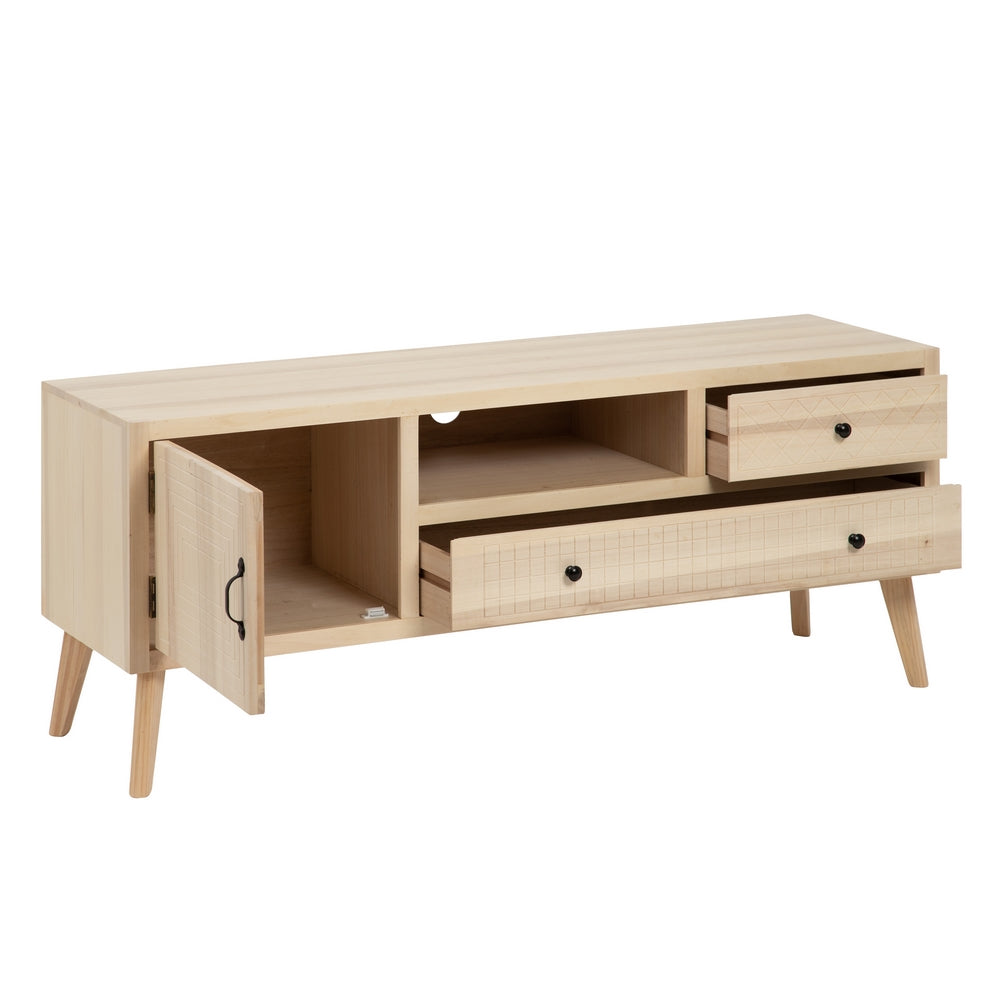 Mueble Tv Natural Dm-madera 140 X 40 X 55 Cm - IXIA