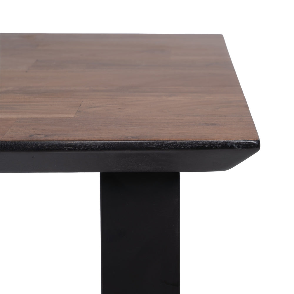 Mesa Comedor Negro-marrón Madera-hierro 160 X 90 X 76 Cm - IXIA