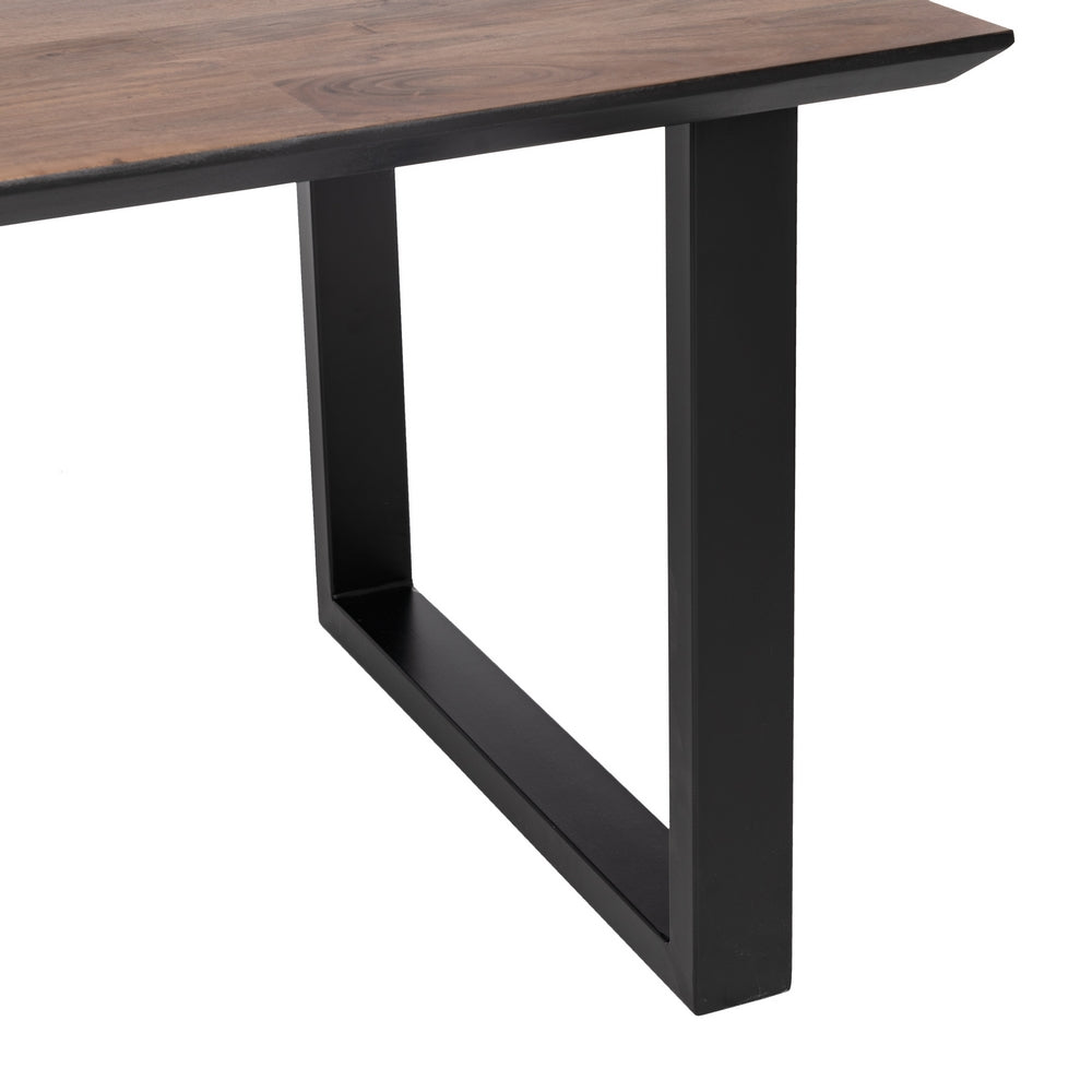 Mesa Comedor Negro-marrón Madera-hierro 200 X 100 X 76 Cm - IXIA