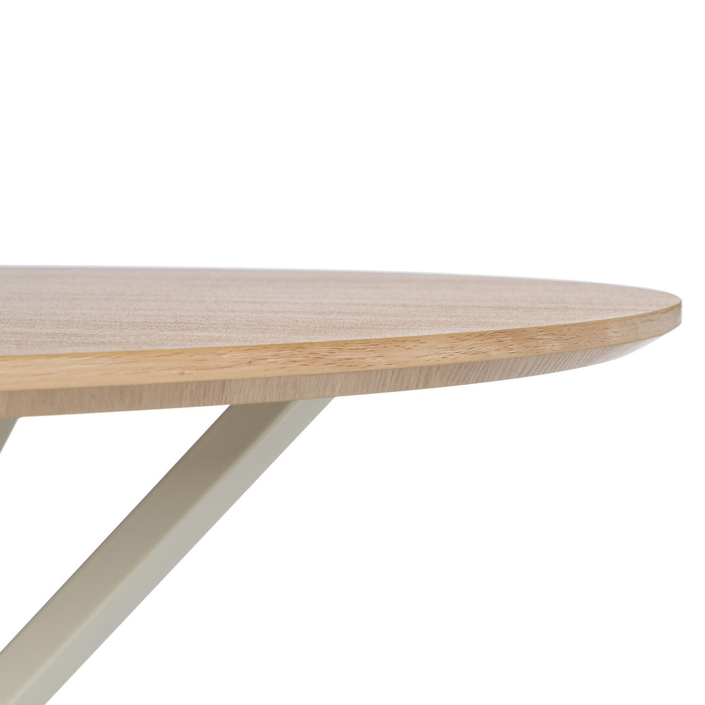 Mesa Comedor Natural-crema Dm-metal 120 X 120 X 75 Cm - IXIA