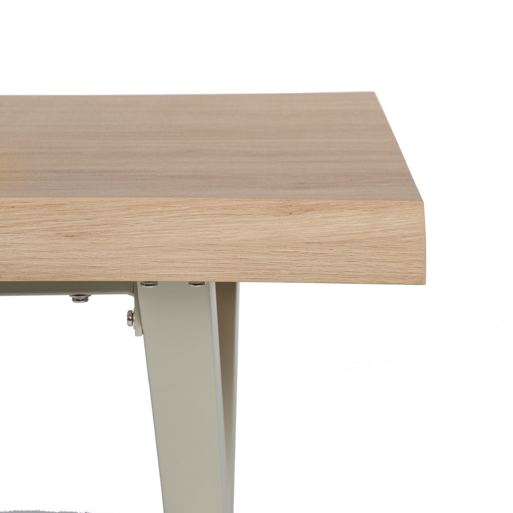 Mesa Comedor Natural-crema Dm-metal 180 X 90 X 75 Cm - IXIA