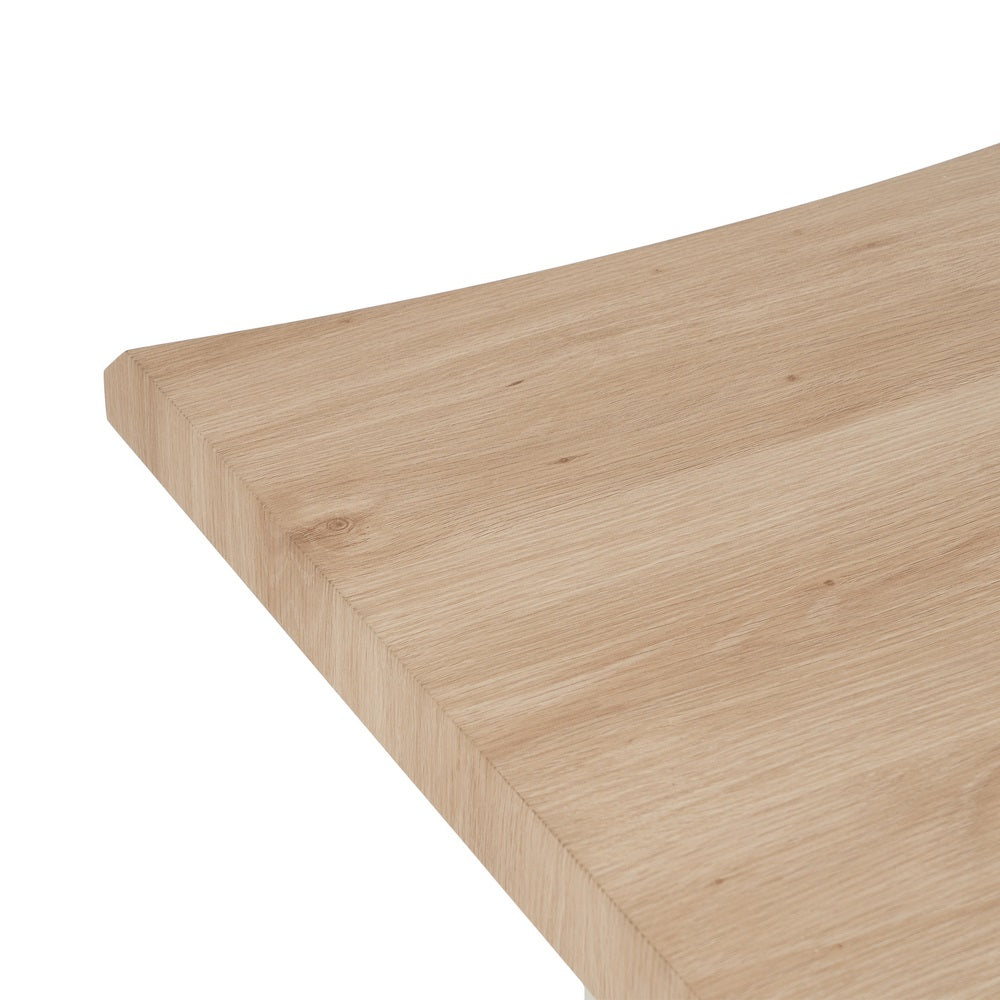 Mesa Comedor Natural-crema Dm-metal 160 X 90 X 75 Cm - IXIA