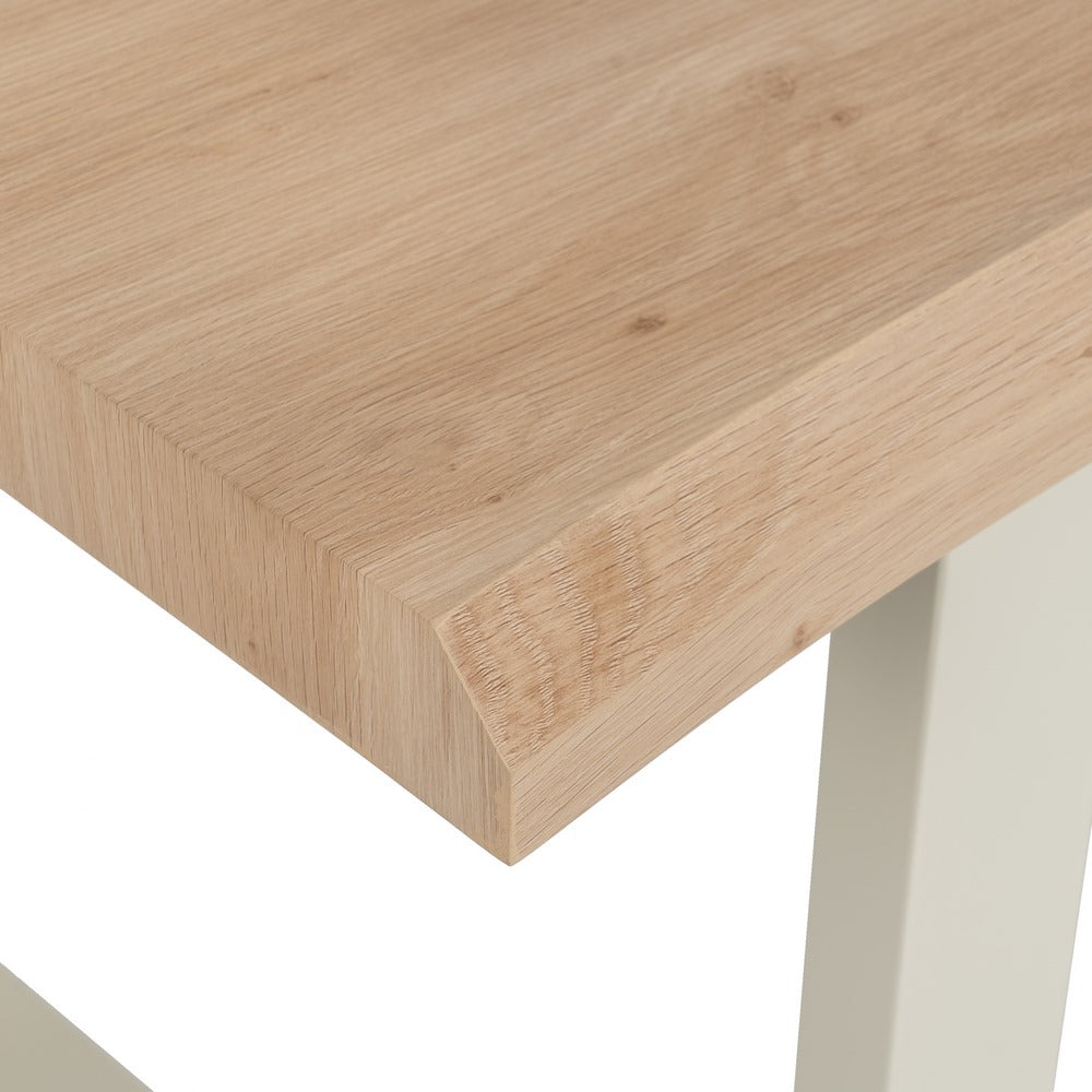 Mesa Comedor Natural-crema Dm-metal 160 X 90 X 75 Cm - IXIA