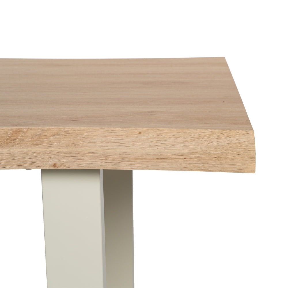 Mesa Comedor Natural-crema Dm-metal 160 X 90 X 75 Cm - IXIA