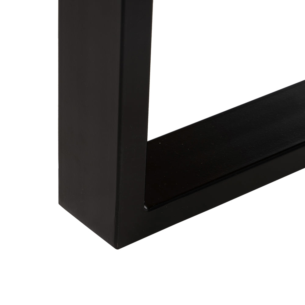 Mesa Centro Natural-negro Madera / Metal 120 X 60 X 45 Cm - IXIA