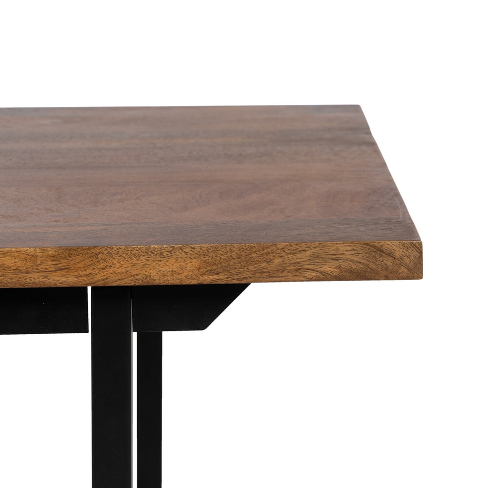 Mesa Centro Marrón-negro Madera-hierro 110 X 60 X 40 Cm - IXIA