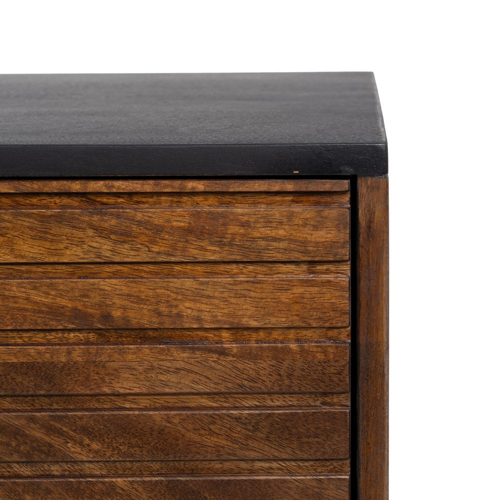 Mueble Tv Marrón-negro Madera-hierro 140 X 40 X 50 Cm - IXIA