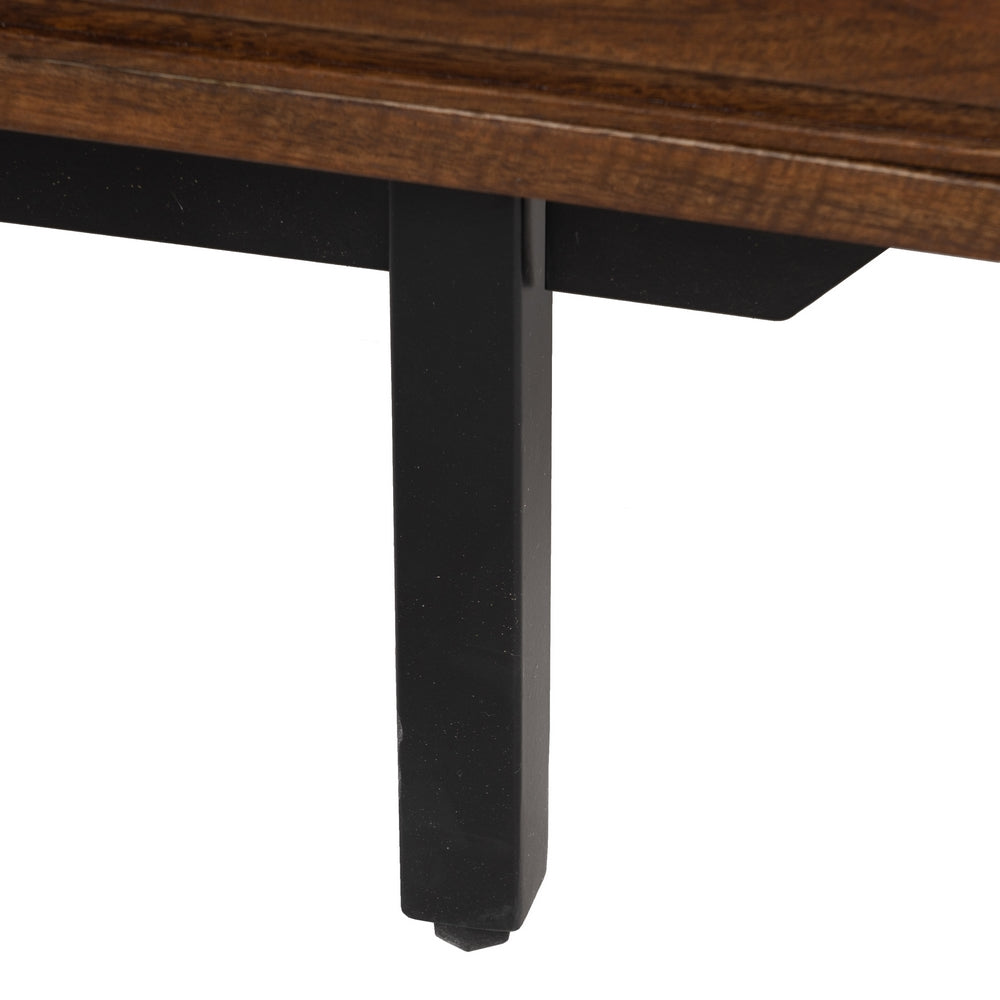 Mueble Tv Marrón-negro Madera-hierro 140 X 40 X 50 Cm - IXIA