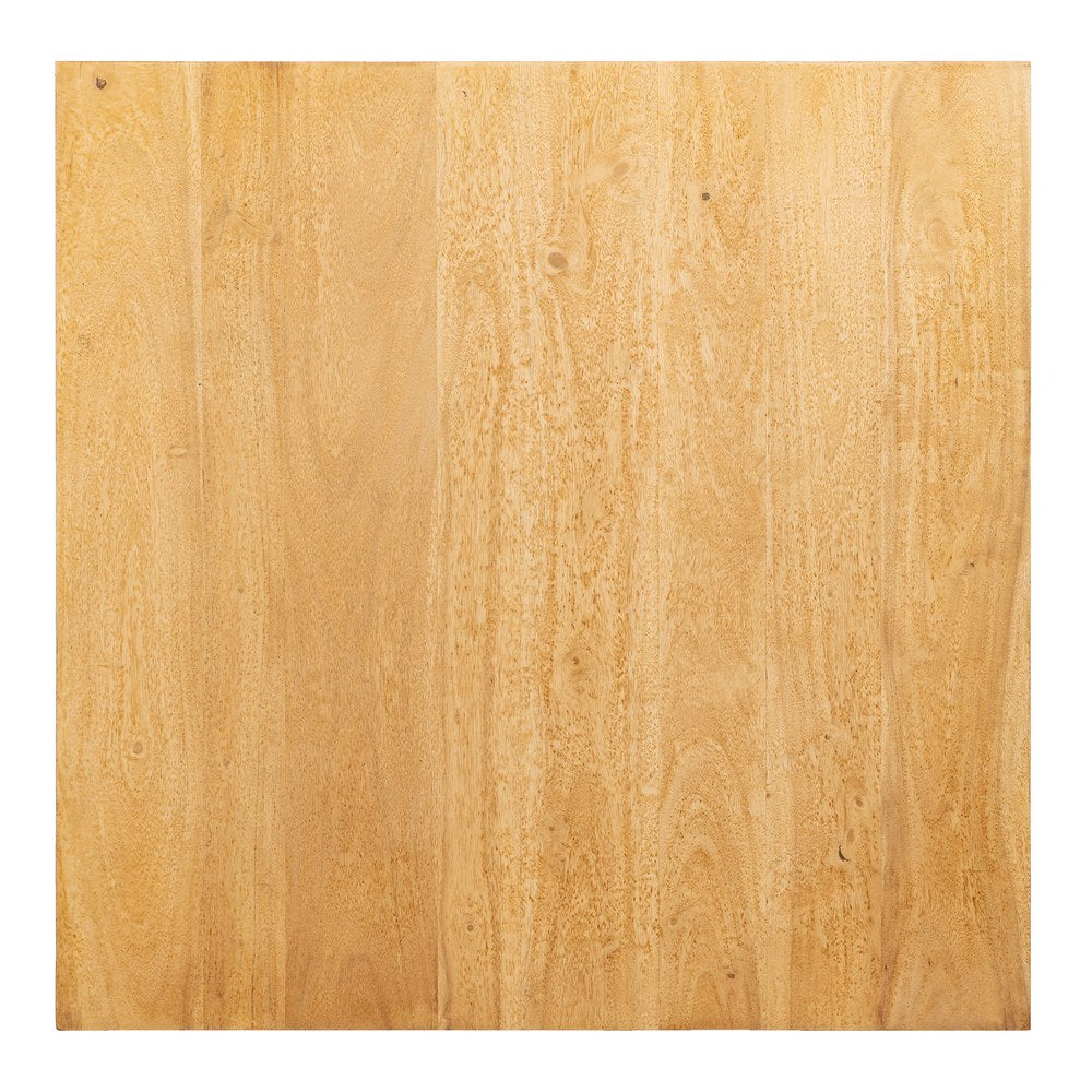 Mesa Centro Natural-negro Madera-hierro 80 X 80 X 40 Cm - IXIA