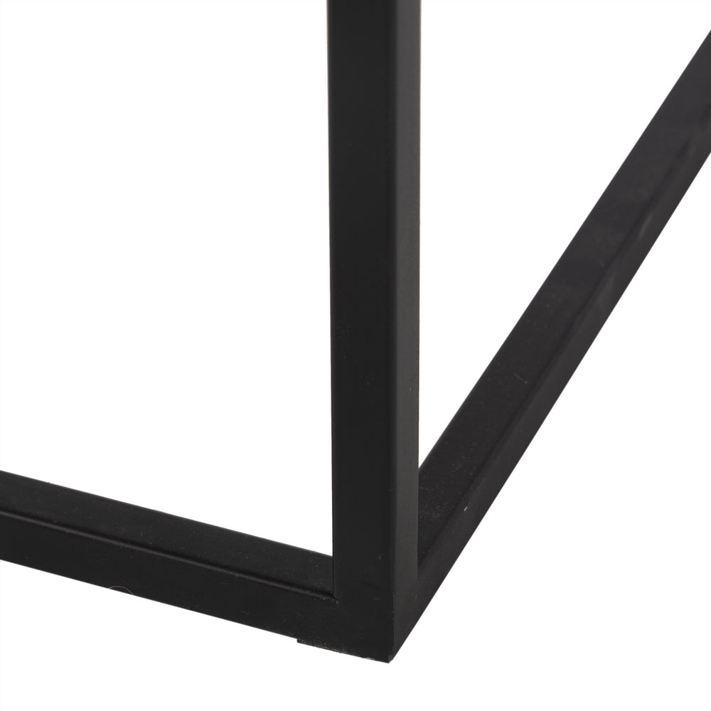 S/3 Mesitas Natural-negro Dm-metal Salón 57,50 X 37,50 X 67, - IXIA