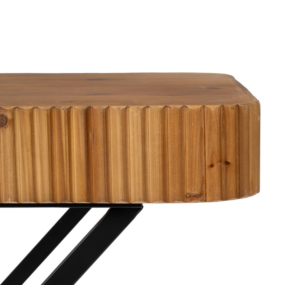 Consola Marrón-negro Madera-metal 100 X 40 X 70 Cm - IXIA