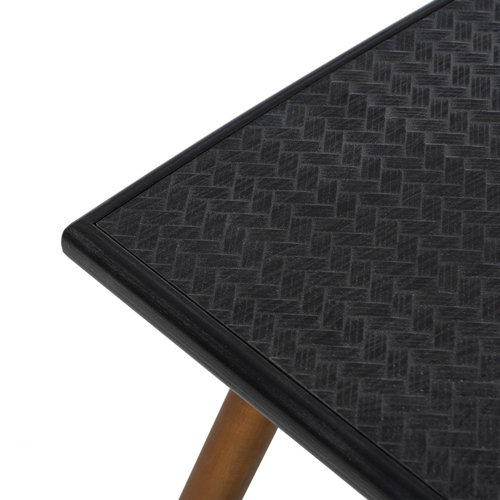 Mesa Centro Negro-natural Dm-metal 109,50 X 60 X 40,50 Cm - IXIA