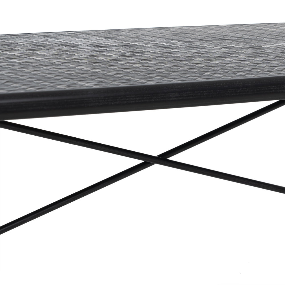 Mesa Centro Negro-natural Dm-metal 109,50 X 60 X 40,50 Cm - IXIA