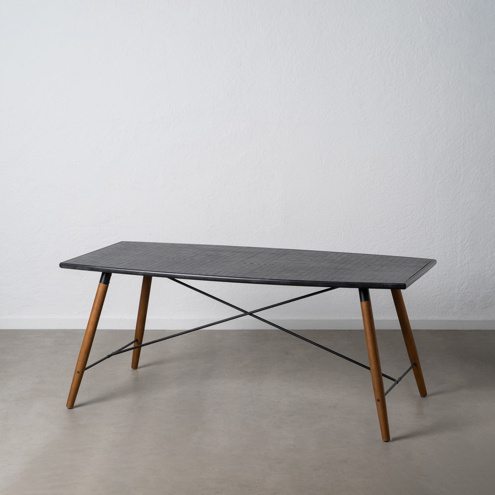 Mesa Negro-natural Dm-metal 179 X 90 X 75 Cm - IXIA