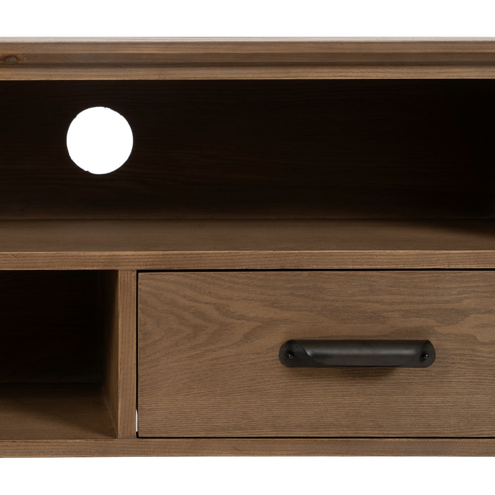 Mueble Tv Natural-negro Madera-metal 150 X 41 X 59 Cm - IXIA