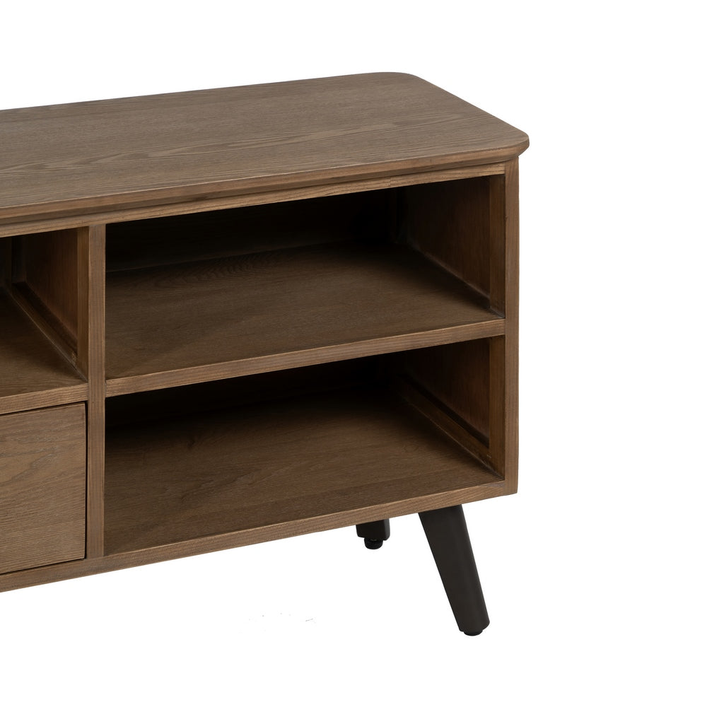 Mueble Tv Natural-negro Madera-metal 150 X 41 X 59 Cm - IXIA