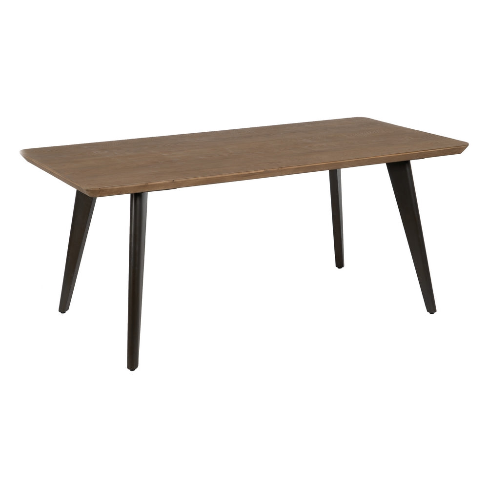 Mesa Comedor Natural-negro Madera-metal 180 X 90 X 76 Cm - IXIA