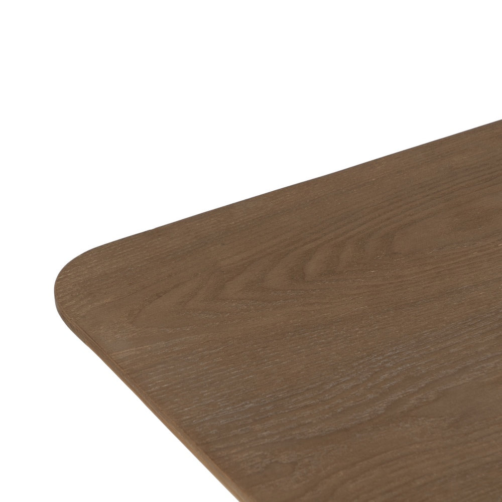 Mesa Comedor Natural-negro Madera-metal 180 X 90 X 76 Cm - IXIA