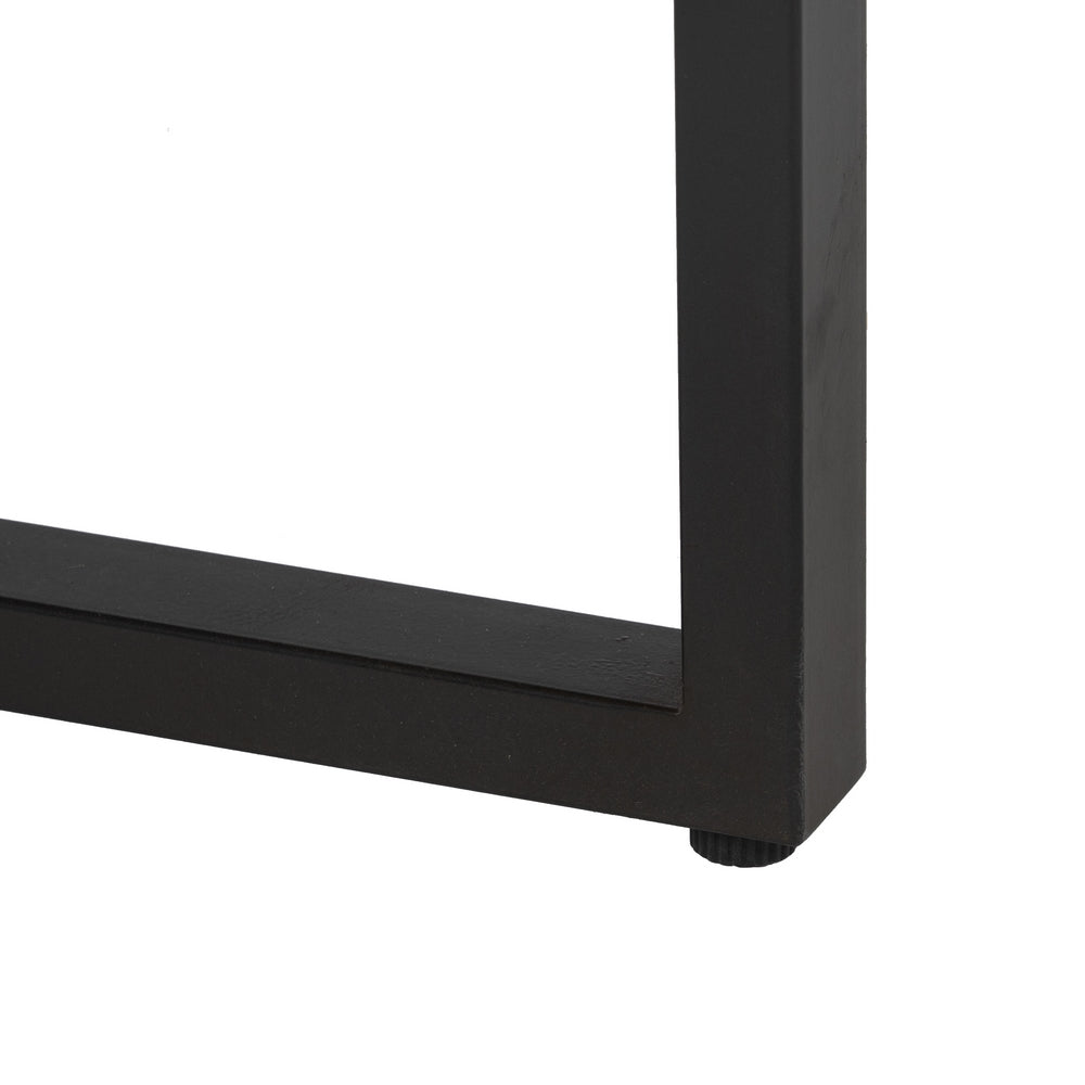 Mesa Centro Natural-negro Madera-metal 120 X 60 X 43,50 Cm - IXIA