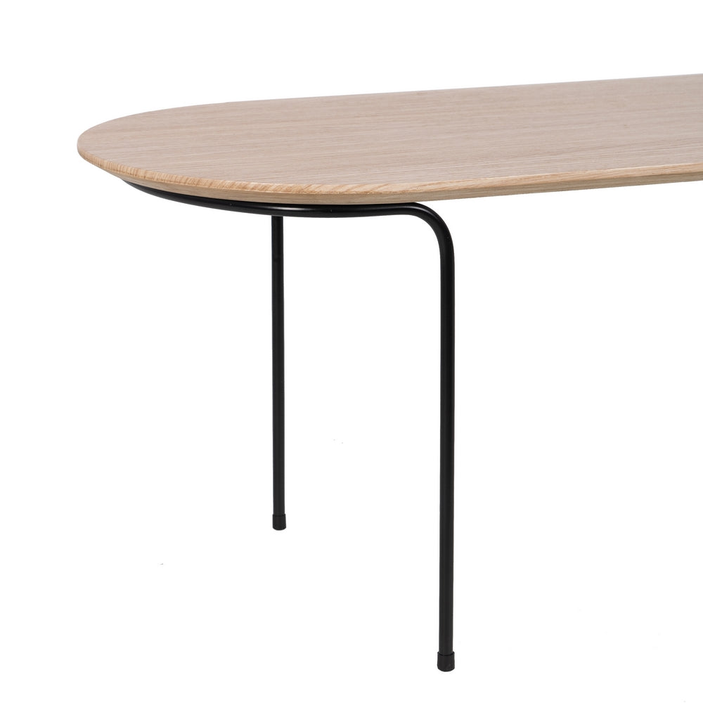 Mesa Centro Natural-negro Dm-metal 100 X 40 X 38 Cm - IXIA