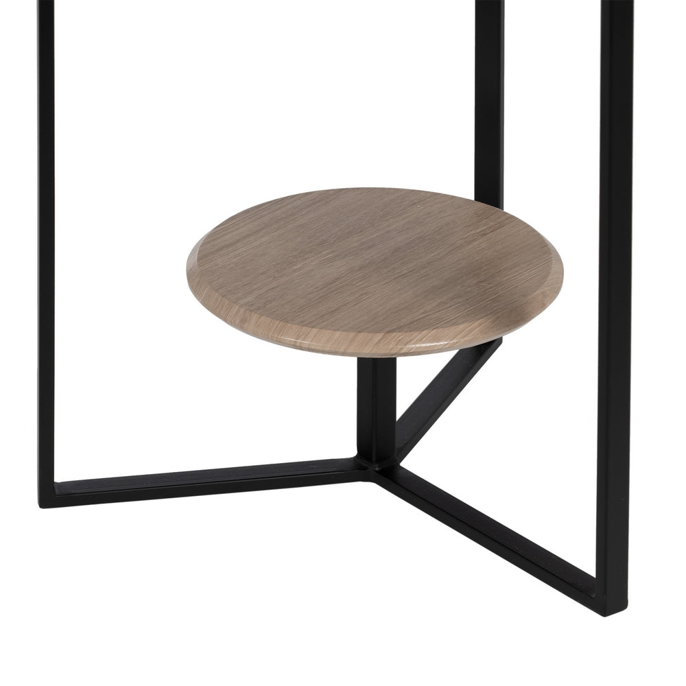 Mesa Auxiliar Negro-natural Dm-metal 45 X 45 X 50 Cm - IXIA