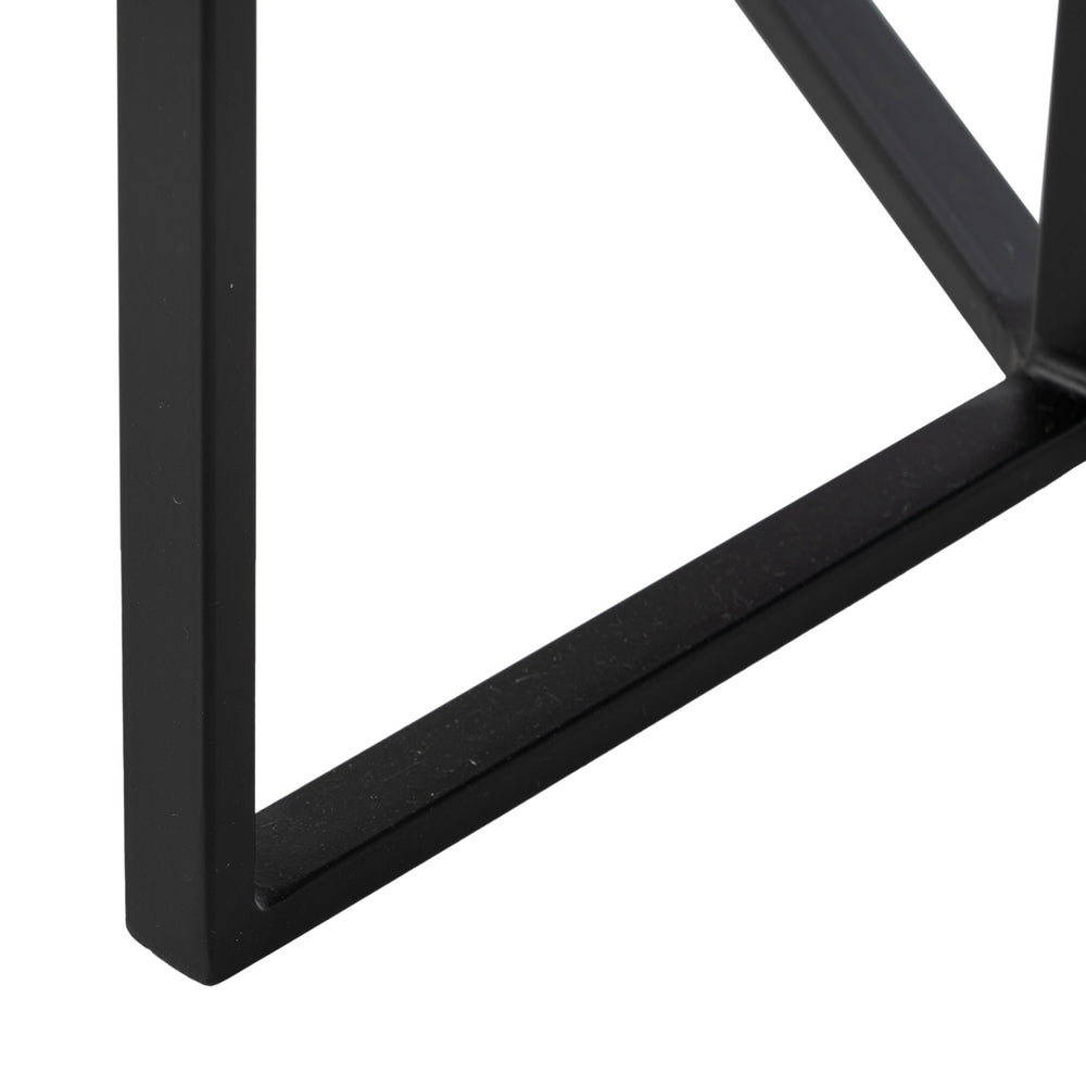 Mesa Auxiliar Negro-natural Dm-metal 45 X 45 X 50 Cm - IXIA