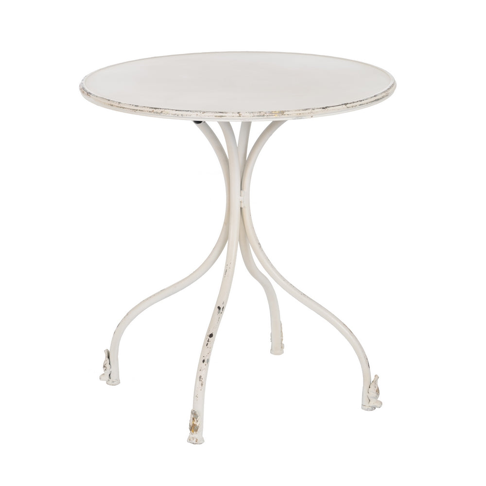 Mesa Auxiliar Crema Metal 70 X 70 X 75 Cm - IXIA