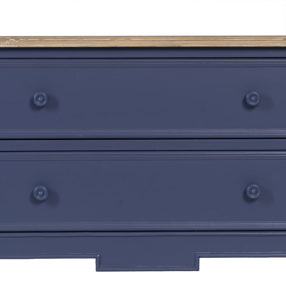 Mueble Auxiliar Azul Madera 80 X 45 X 60 Cm - IXIA