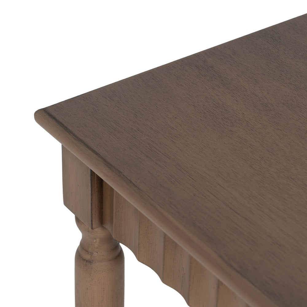 Mesa Auxiliar Marrón Dm-madera 36 X 36 X 71 Cm - IXIA