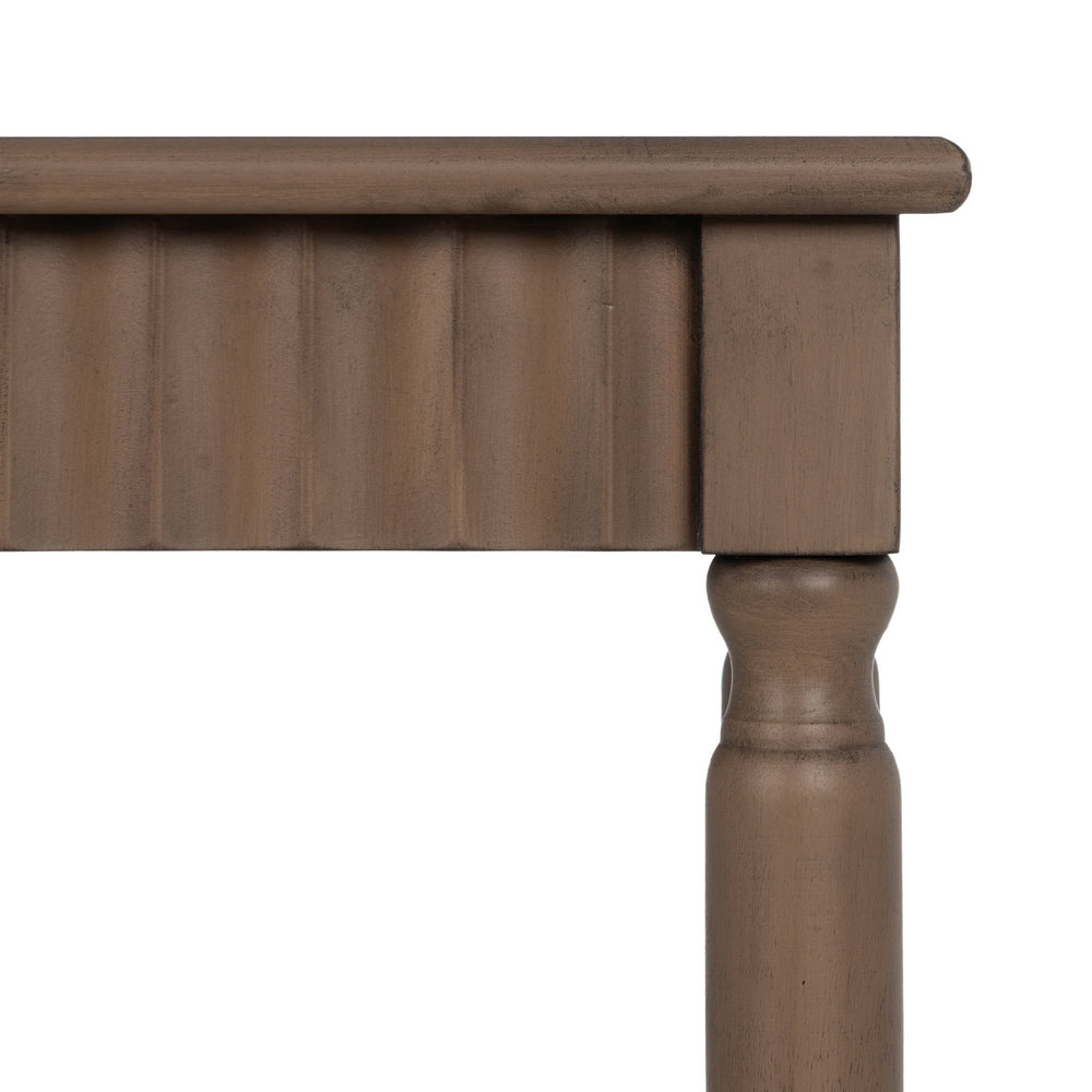 Mesa Auxiliar Marrón Dm-madera 36 X 36 X 71 Cm - IXIA