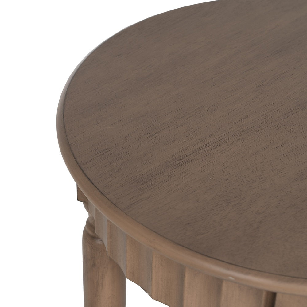 Mesa Auxiliar Marrón Dm-madera 50 X 40 X 66 Cm - IXIA