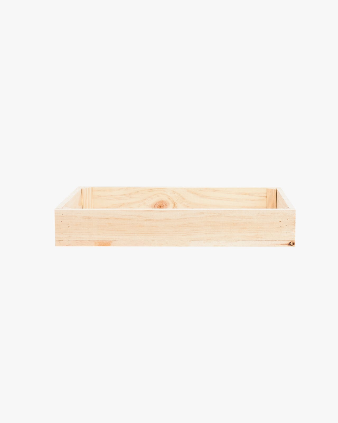 Caja de madera maciza en tono natural de 49x30,5x7,5cm - DECOWOOD