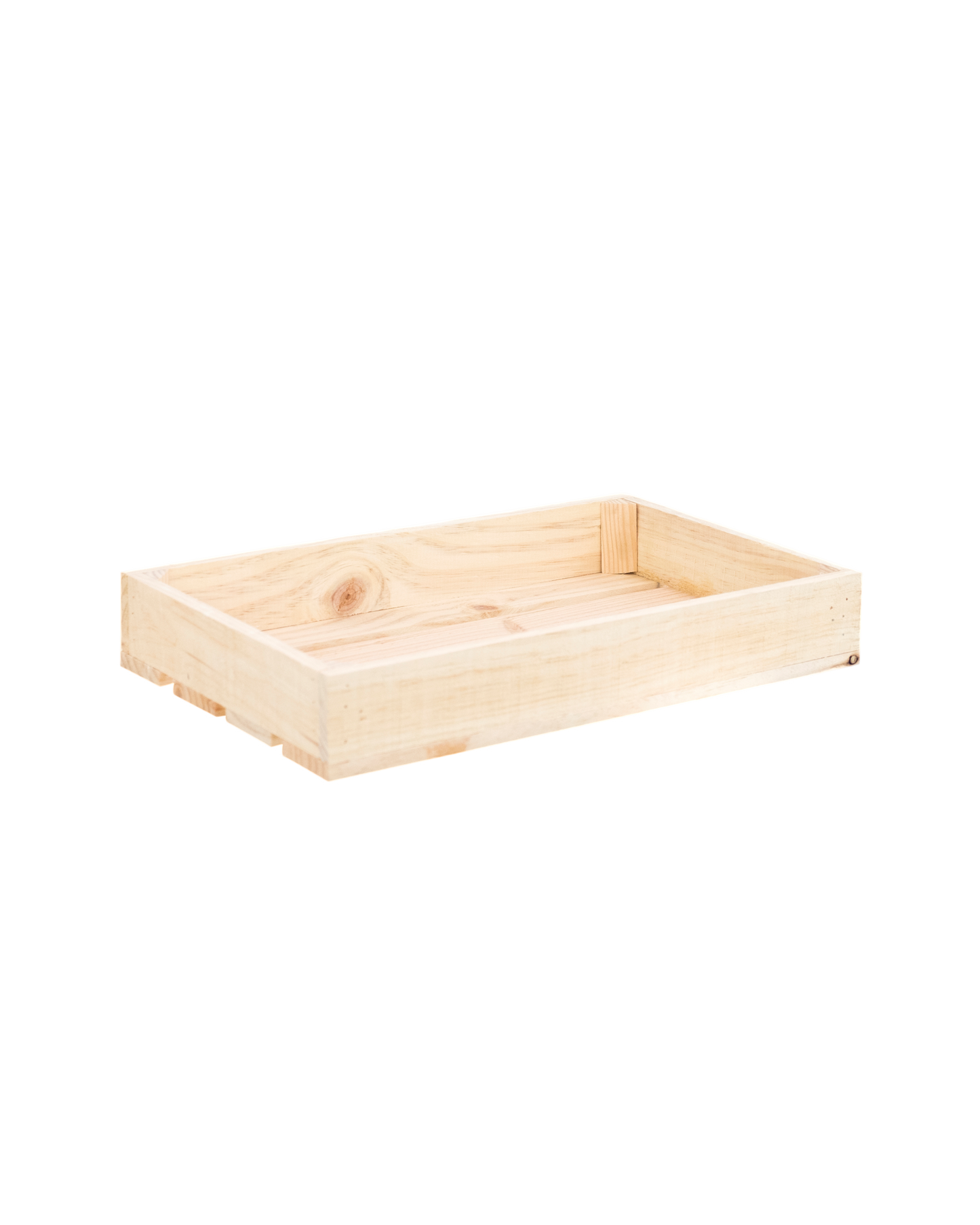 Caja de madera maciza en tono natural de 49x30,5x7,5cm - DECOWOOD