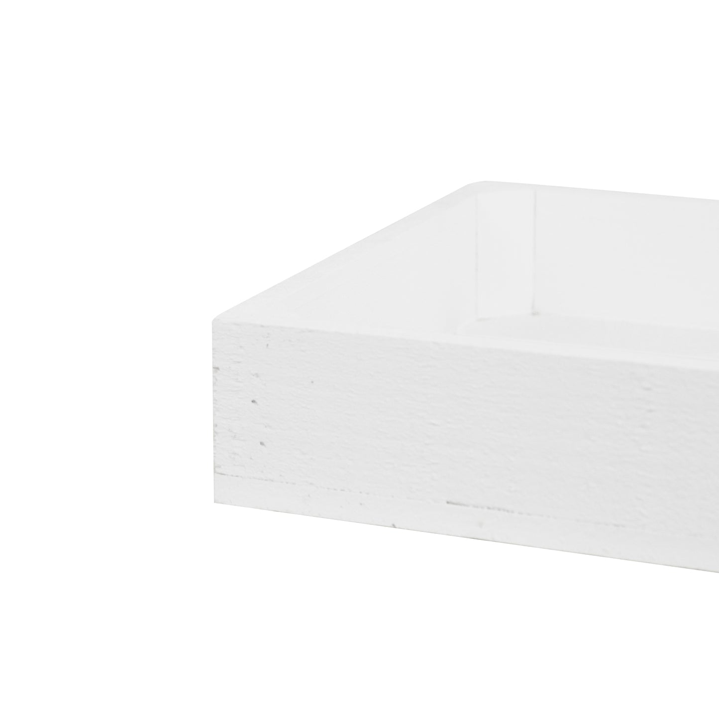 Caja de madera maciza en tono blanco de 49x30,5x7,5cm - DECOWOOD