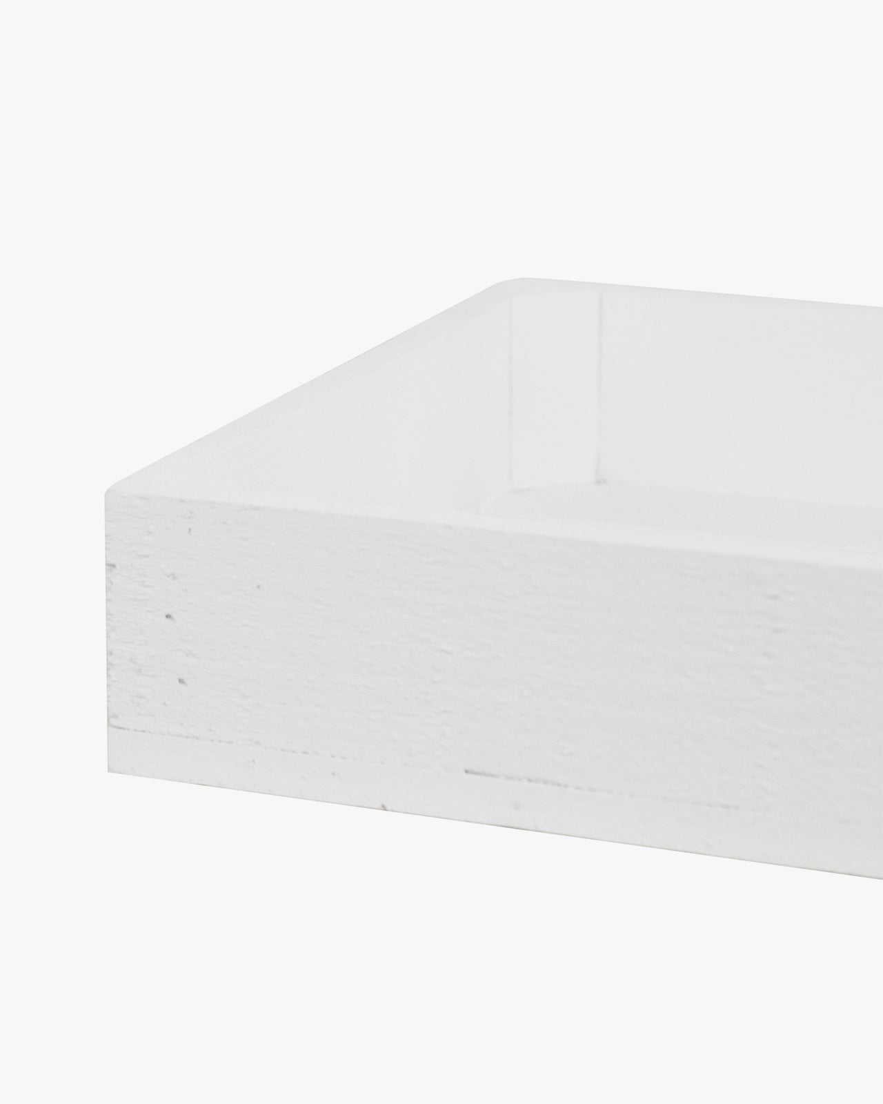 Caja de madera maciza en tono blanco de 49x30,5x7,5cm - DECOWOOD