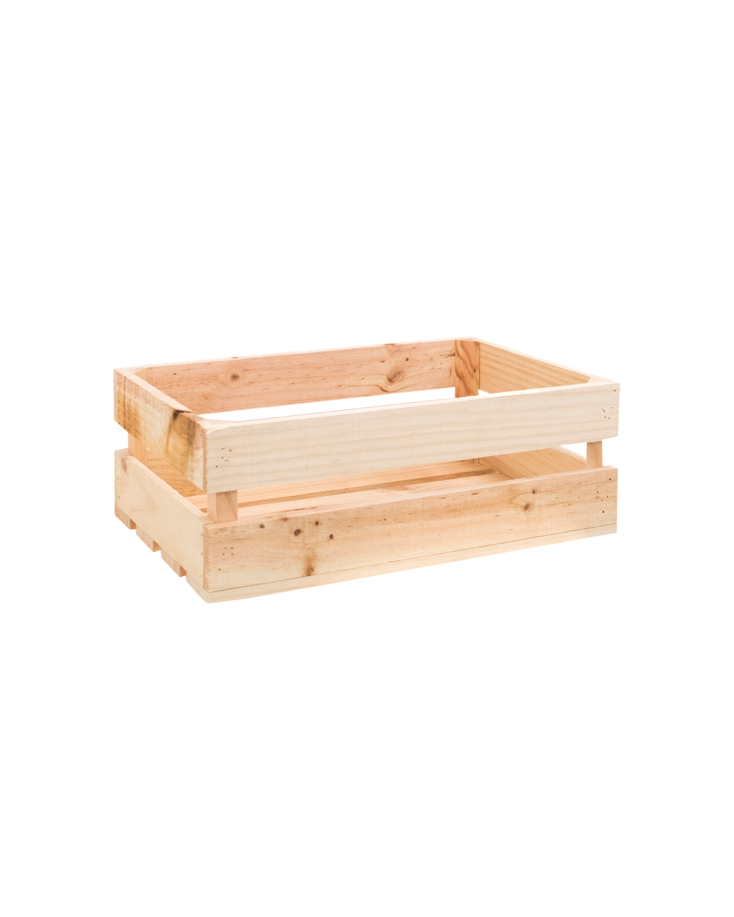 Caja de madera maciza en tono natural de 49x30,5x17,5cm - DECOWOOD