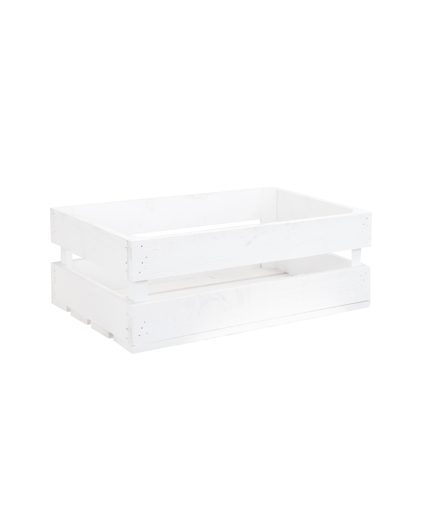 Caja de madera maciza en tono blanco de 49x30,5x17,5cm - DECOWOOD