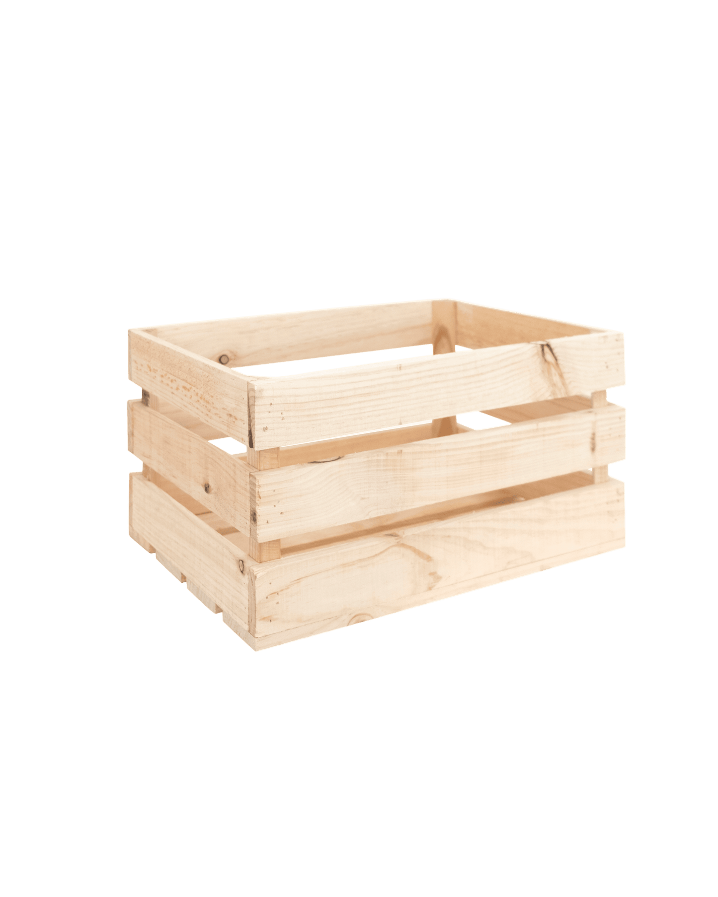 Caja de madera maciza en tono natural de 49x30,5x25,5cm - DECOWOOD