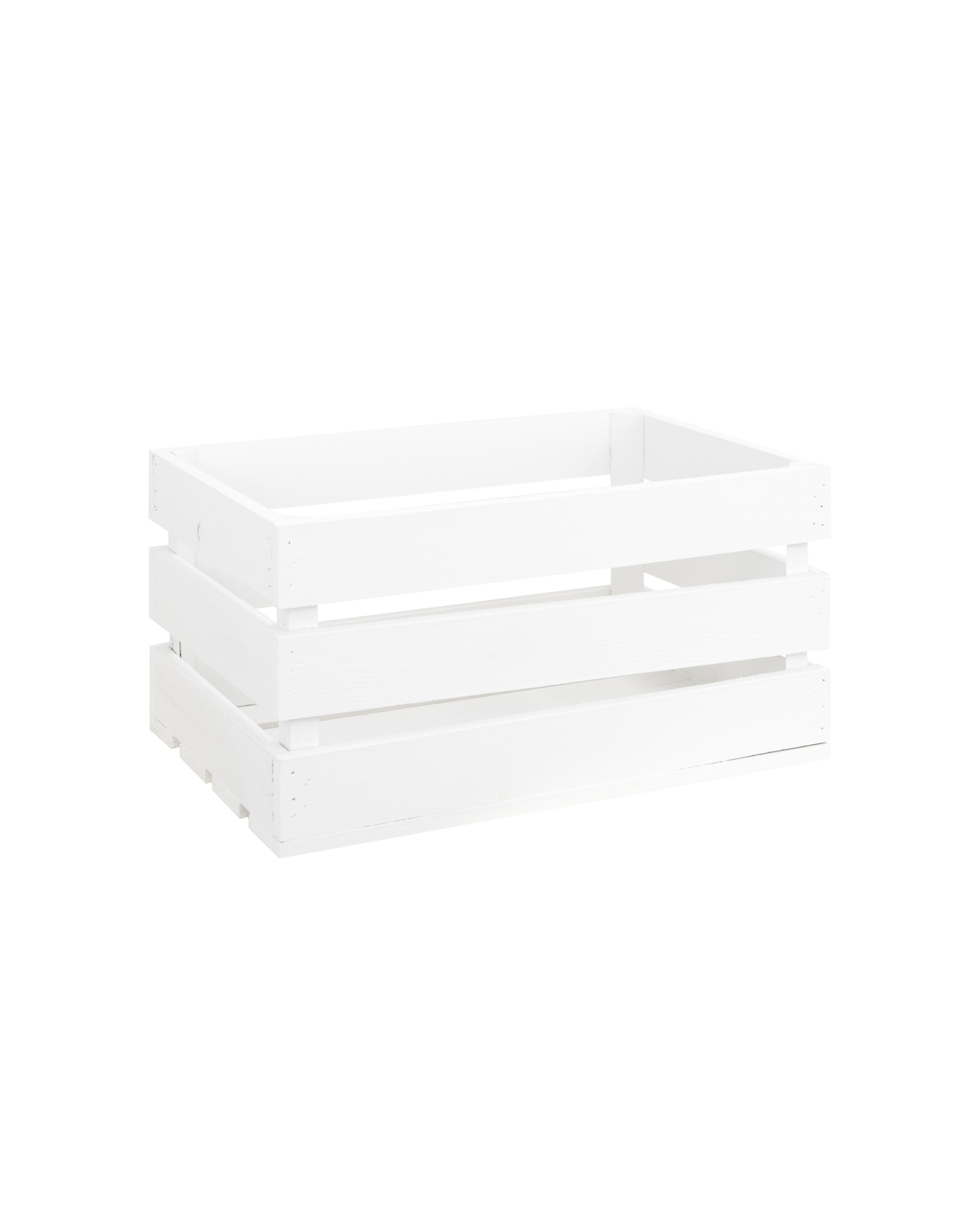 Caja de madera maciza en tono blanco de 49x30,5x25,5cm - DECOWOOD