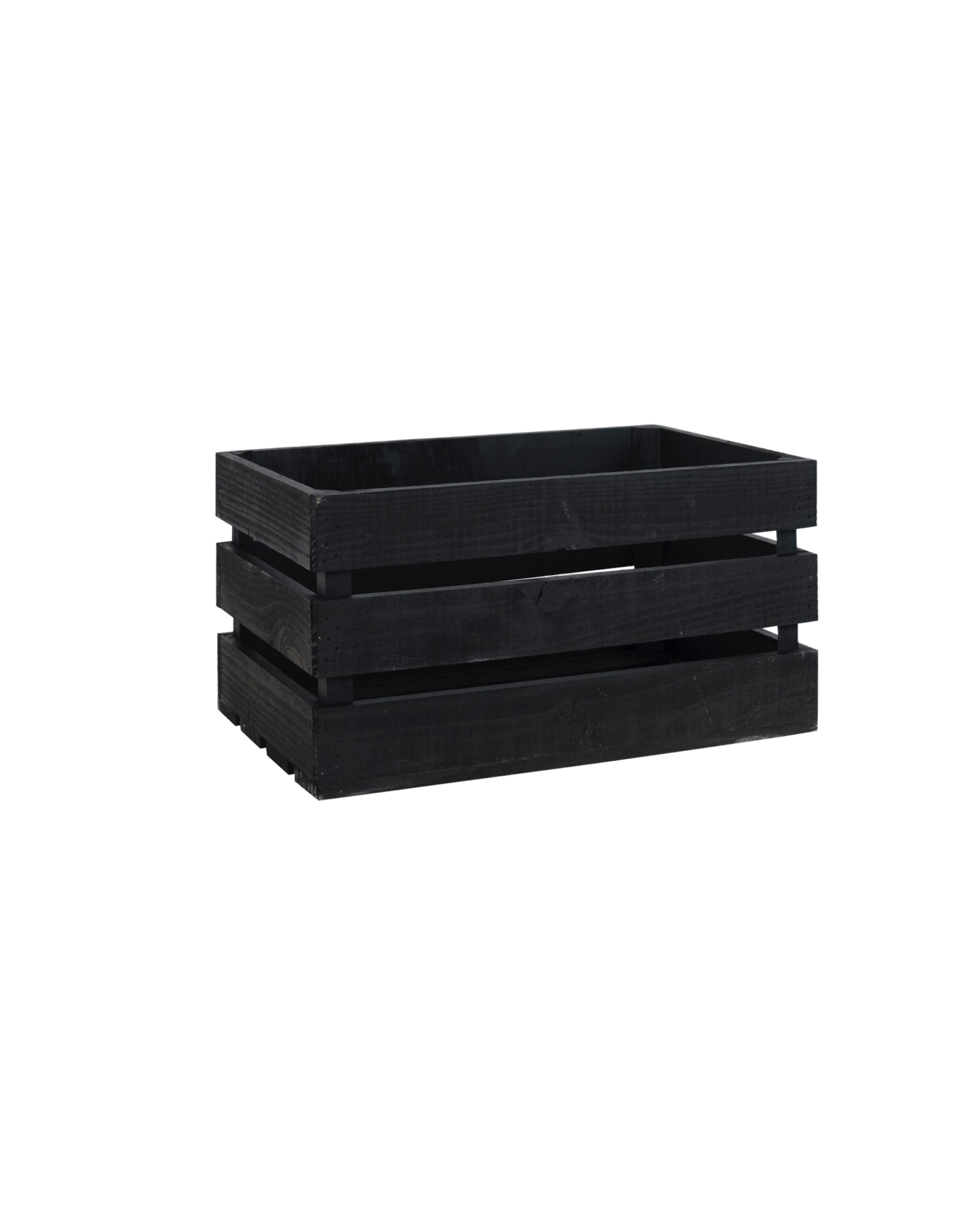 Caja de madera maciza en tono negro de 49x30,5x25,5cm - DECOWOOD