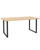 Mesa de comedor de madera maciza natural patas negras 120x80cm - DECOWOOD