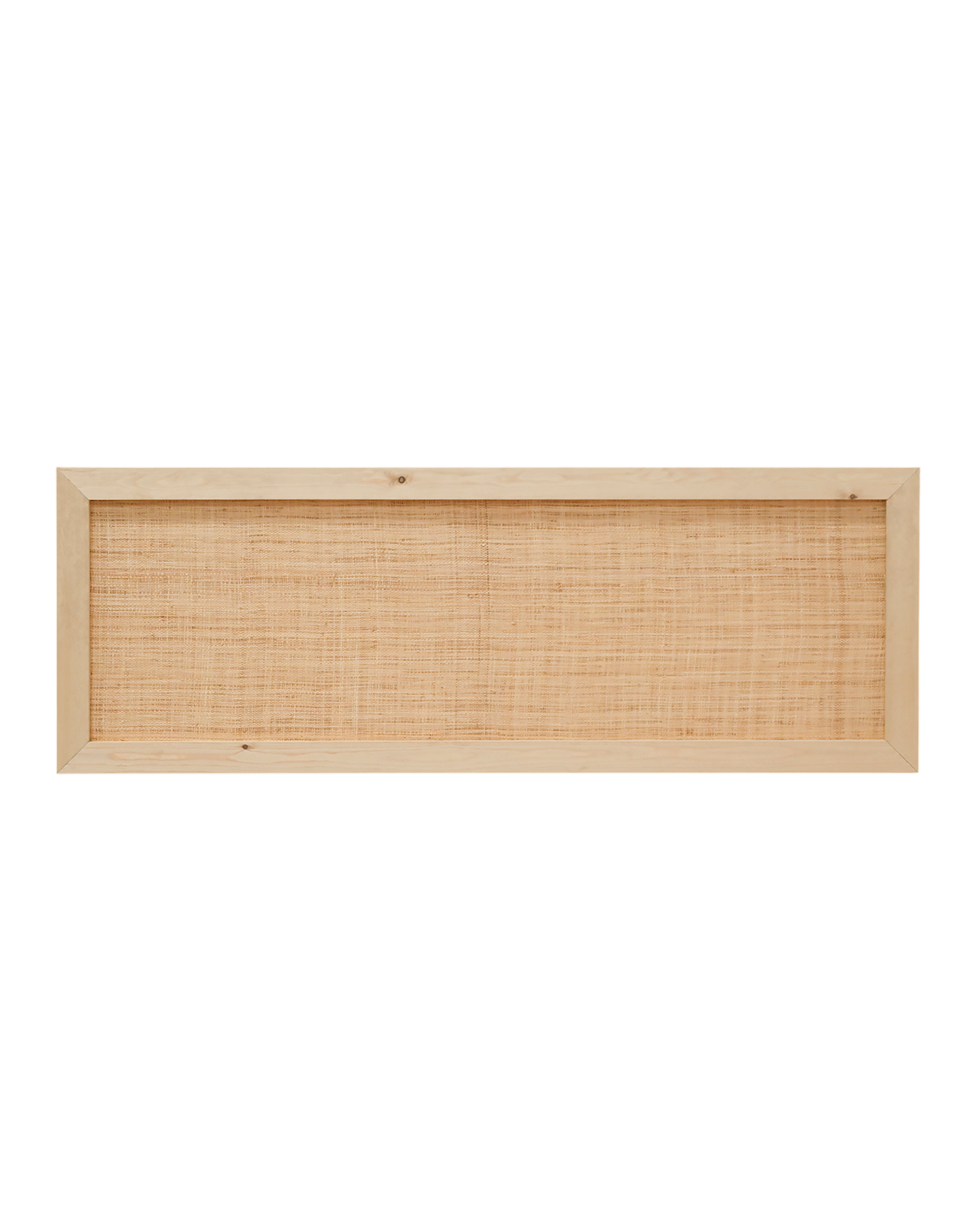Cabecero de madera maciza y rafia en tono olivo de 180x60cm - DECOWOOD