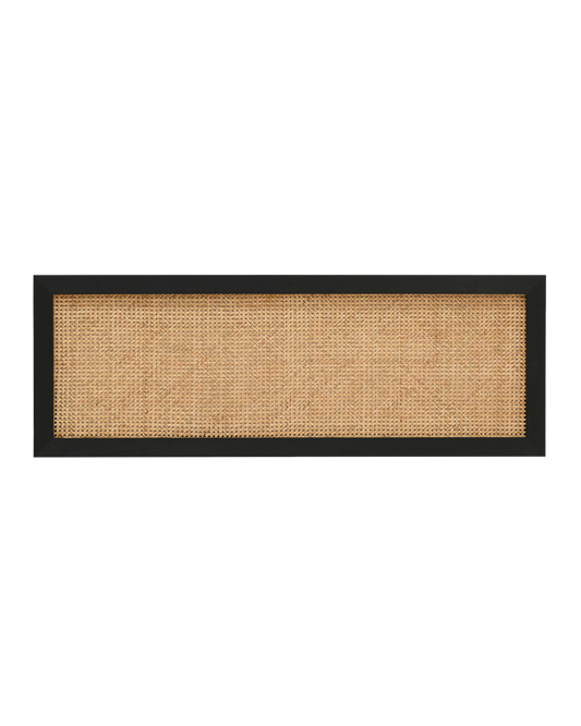 Cabecero de madera maciza y cannage en tono negro de 200x60 - DECOWOOD