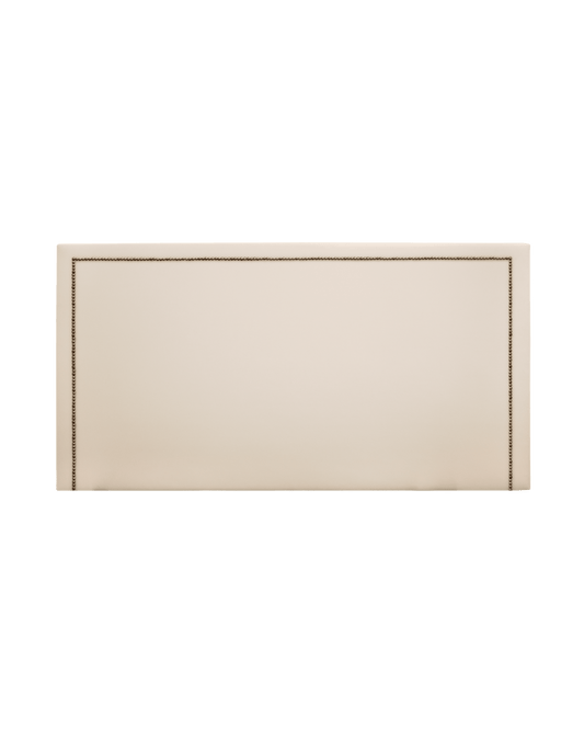 Cabecero tapizado de polipiel beige 135x80cm - DECOWOOD