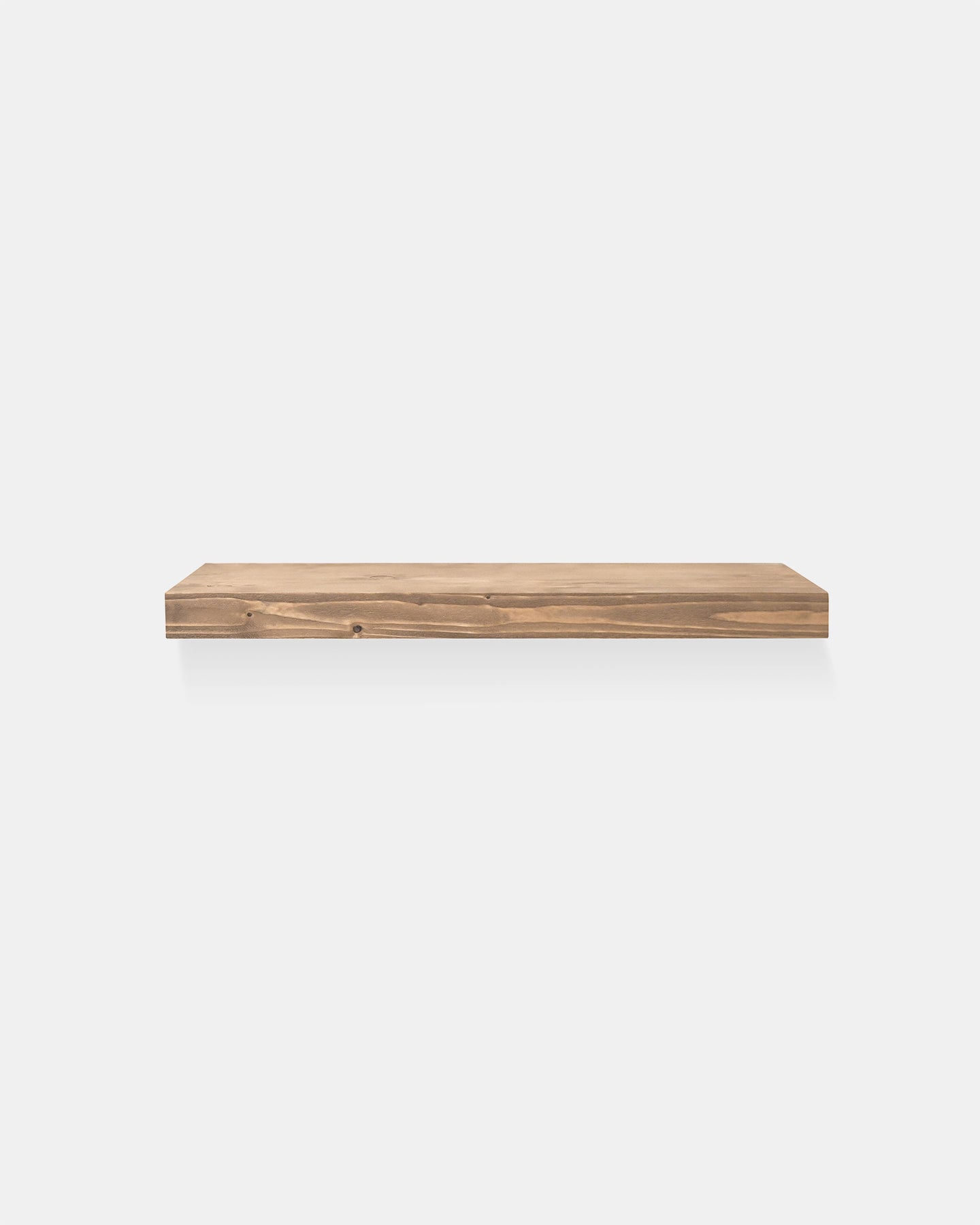 Mesita de noche de madera maciza flotante en tono roble oscuro de 3,2x45cm - DECOWOOD