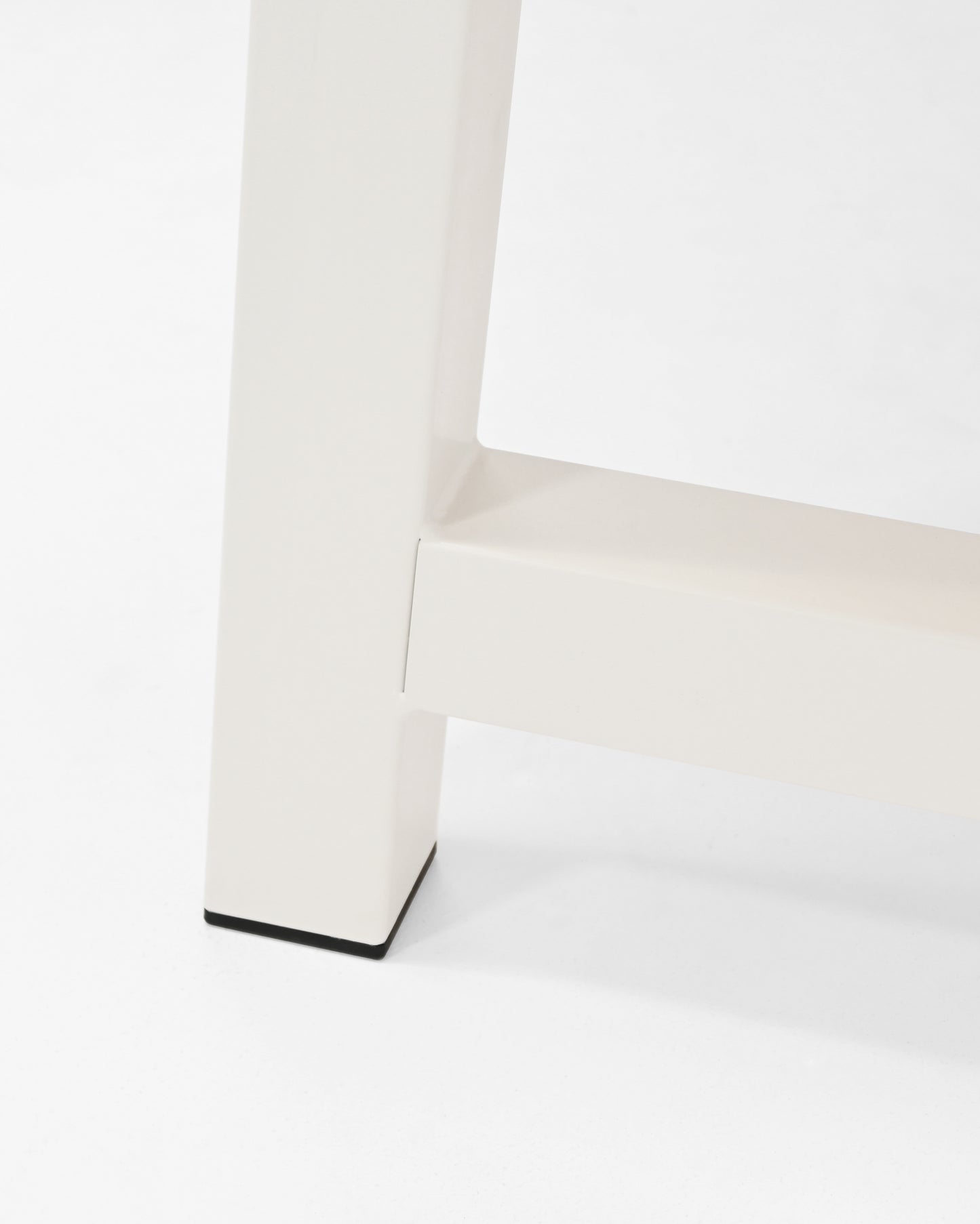 Mesa de comedor de madera maciza roble oscuro patas blancas 200x80cm - DECOWOOD