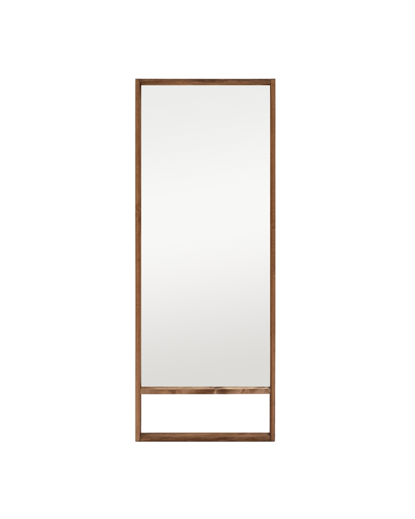 Espejo de madera maciza tono roble oscuro de 160x80cm - DECOWOOD
